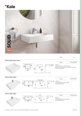 Solid Serisi Lavabo